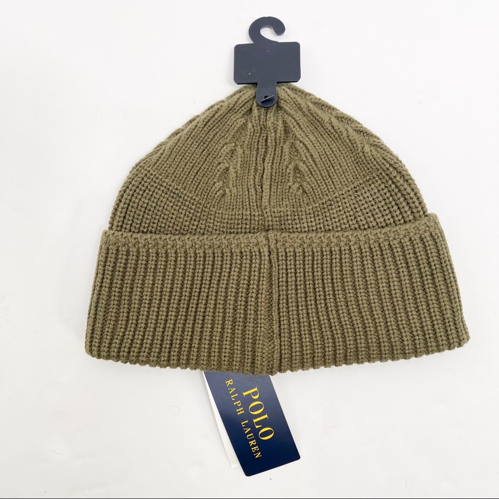 Polo Ralph Lauren Tiger Patch Naval Tailors Knit Beanie Hat - Picture 9 of 13
